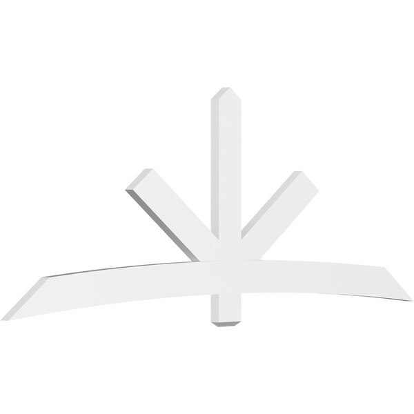 Ekena Millwork Alberta Architectural Grade PVC Gable Bracket, 108"W x 40 1/2"H x 2"D x 6"F, 9/12 Pitch GBP108X41X0206ALB00 - main